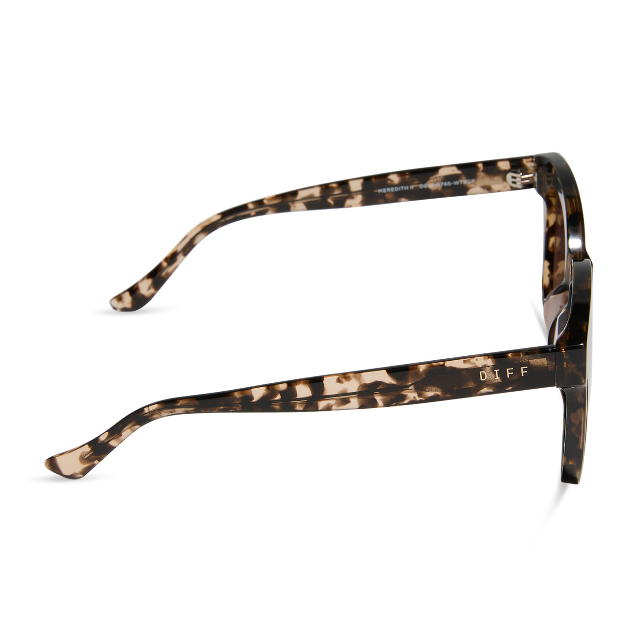 Diff Eyewear "Meredith II" Espresso Tortoise + Brown Gradient
