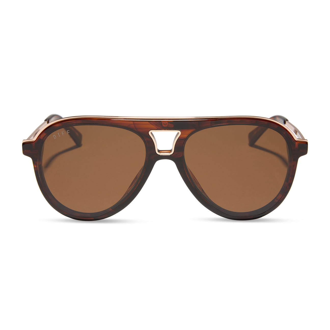 DIFF Eyewear “Tosca III” - Sequoia Tortoise + Brown Sunglasses