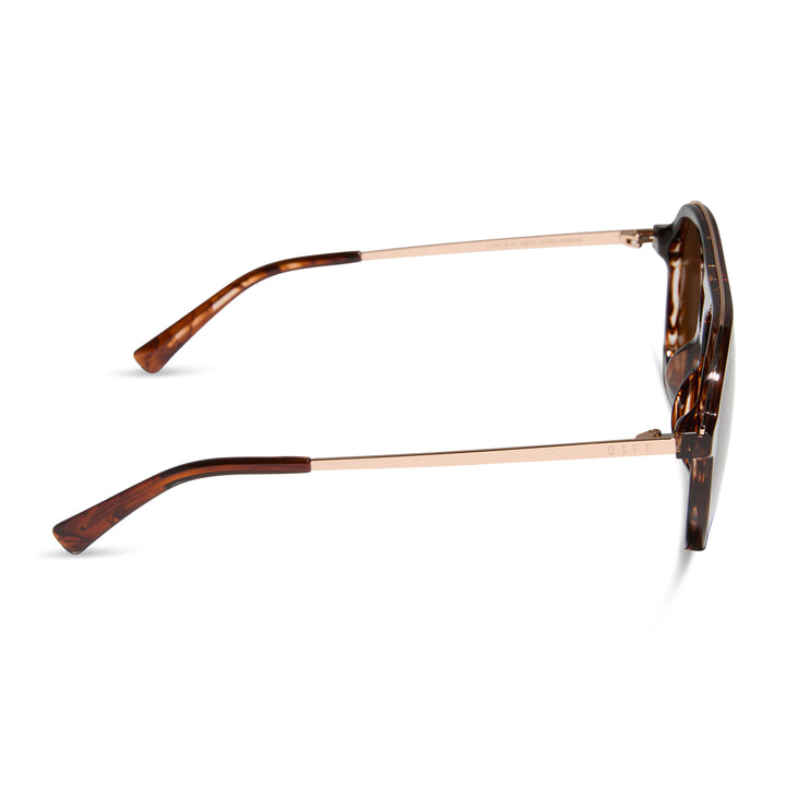 DIFF Eyewear “Tosca III” - Sequoia Tortoise + Brown Sunglasses