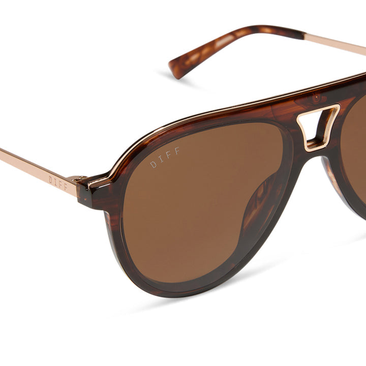 DIFF Eyewear “Tosca III” - Sequoia Tortoise + Brown Sunglasses