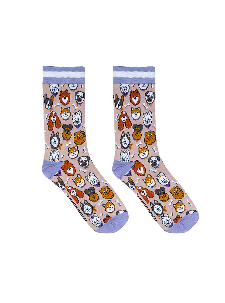 Living Royal Women's Bamboo Crew Socks - Dogs