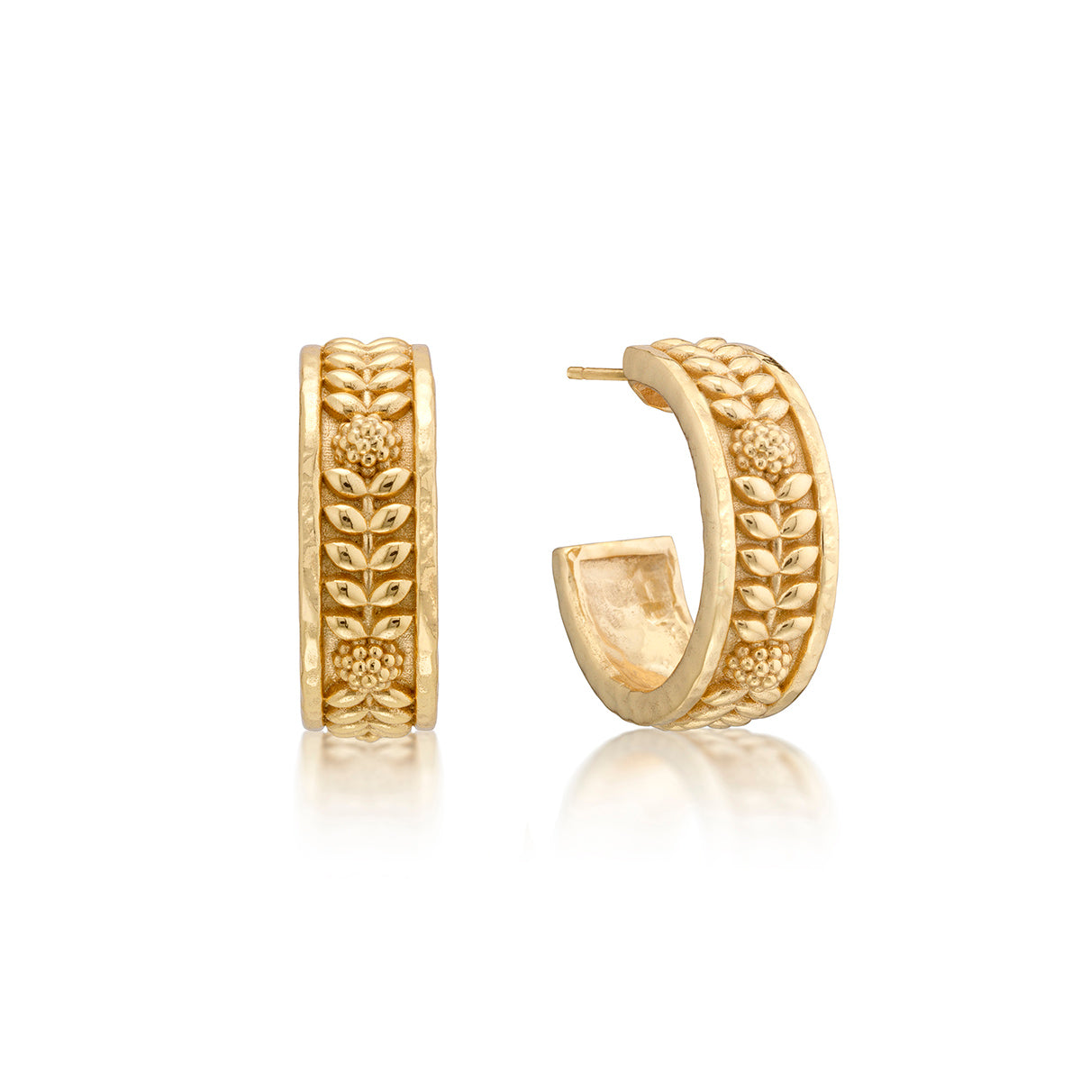 Capucine de Wulf Berry Vine Small Hoop Earrings-Gold
