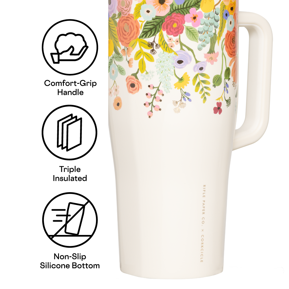 Corkcicle x Rifle Paper Co. “Garden Party Cream”- 22oz Cruiser