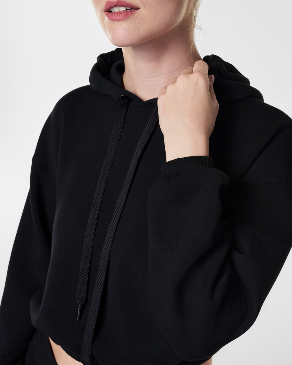 Spanx AirEssentials Cinched Hoodie- Very Black