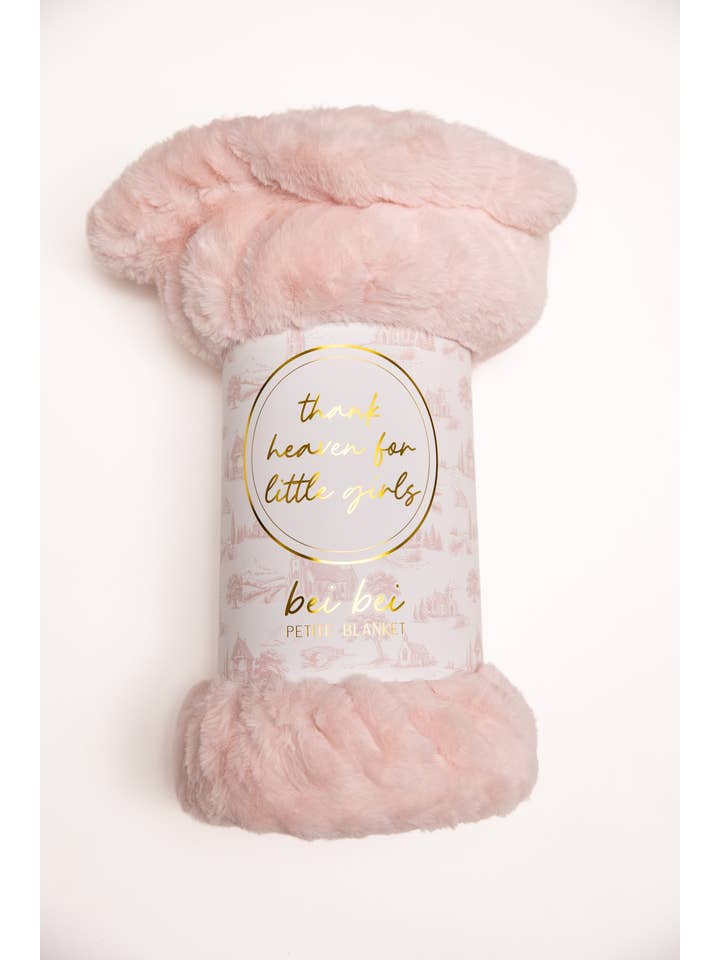 Bei Bei Faux Fur Blanket-Petal Pink