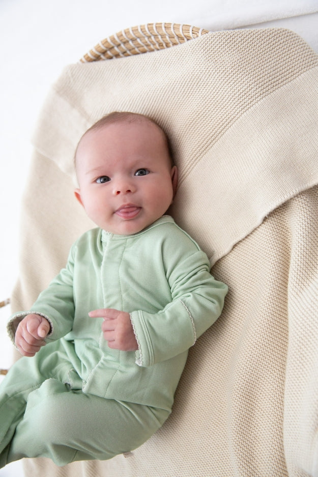 Bei Bei Flat Knit Blanket-Sandy Beige