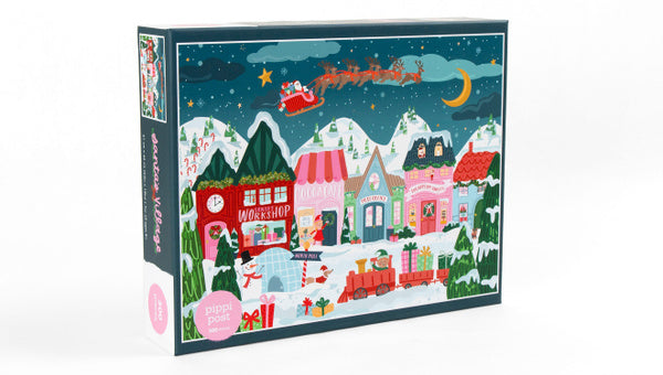 Pippi Post “Santa's Village” - 500 Piece Holiday Jigsaw Puzzle