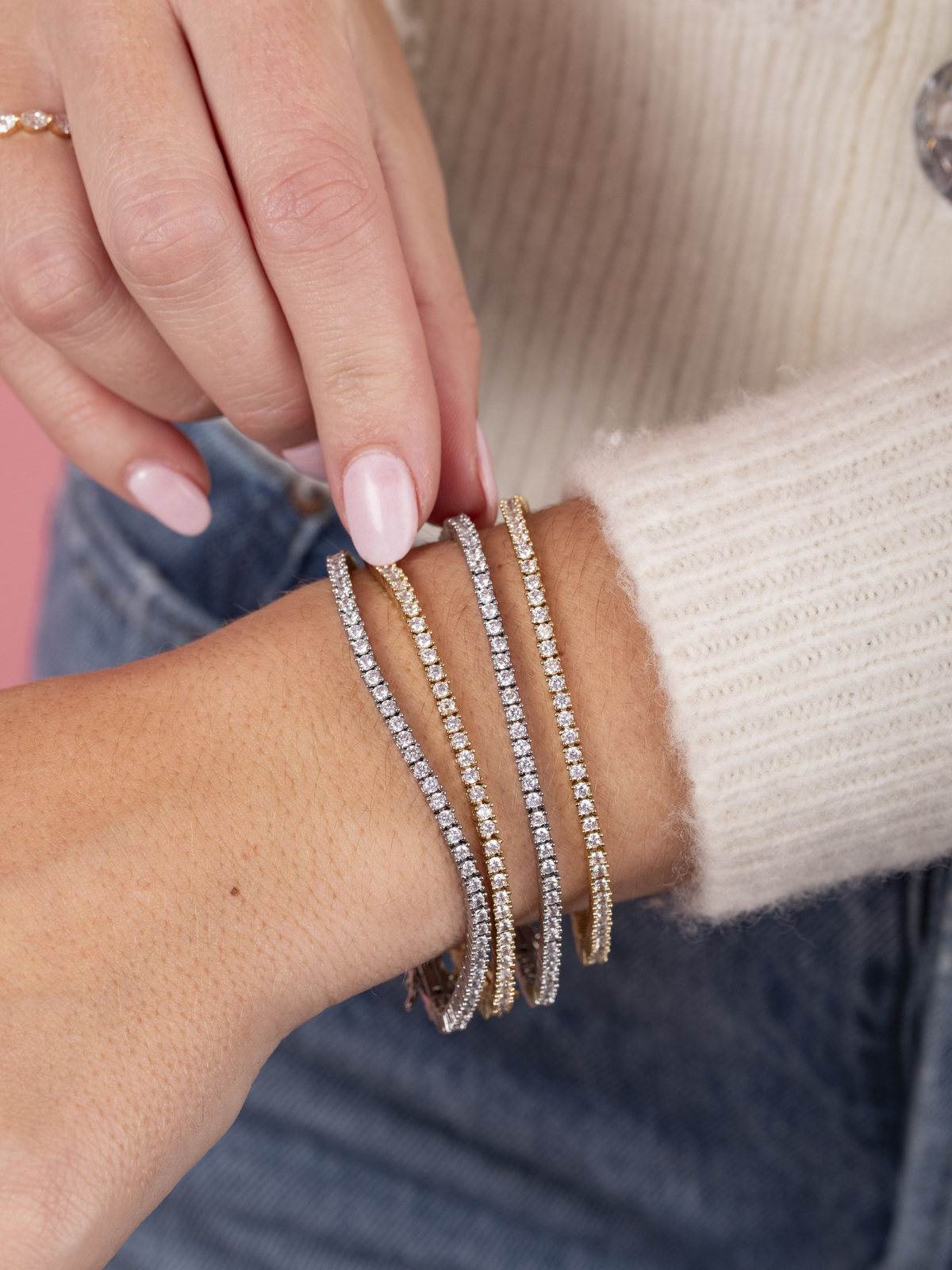 LeMel CZ Silver Tennis Bracelet-Medium 7”