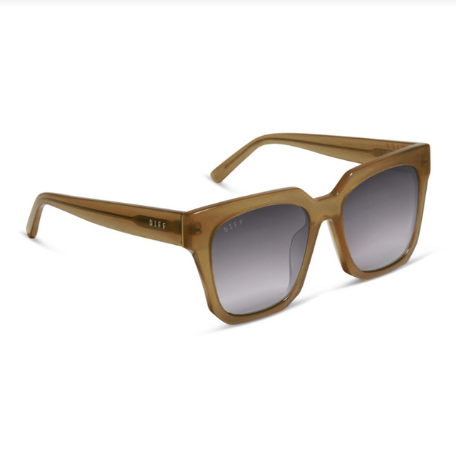 DIFF Eyewear - Nola - Rich Olive Grey Gradient Sunglasses