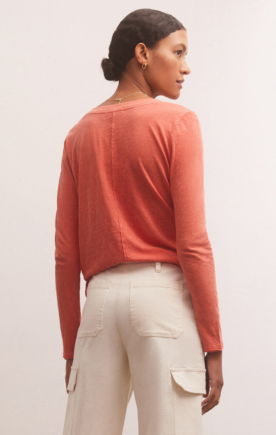 Z Supply Dream Slub L/S Tee-Lava