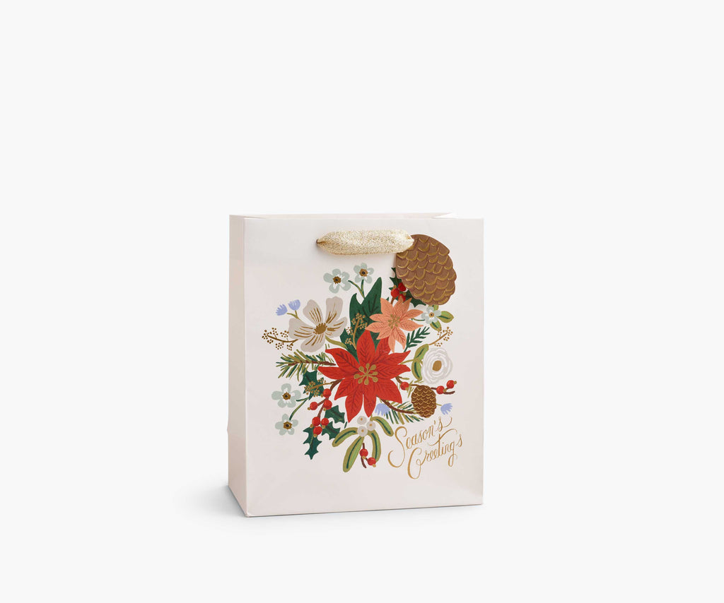 Rifle Paper Co. “Holiday Bouquet” Gift Bags - Available in 3 Sizes