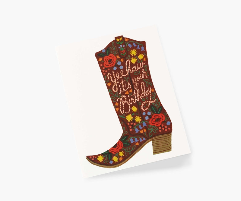 Rifle Paper Co. "Birthday Boot" Birthday Card