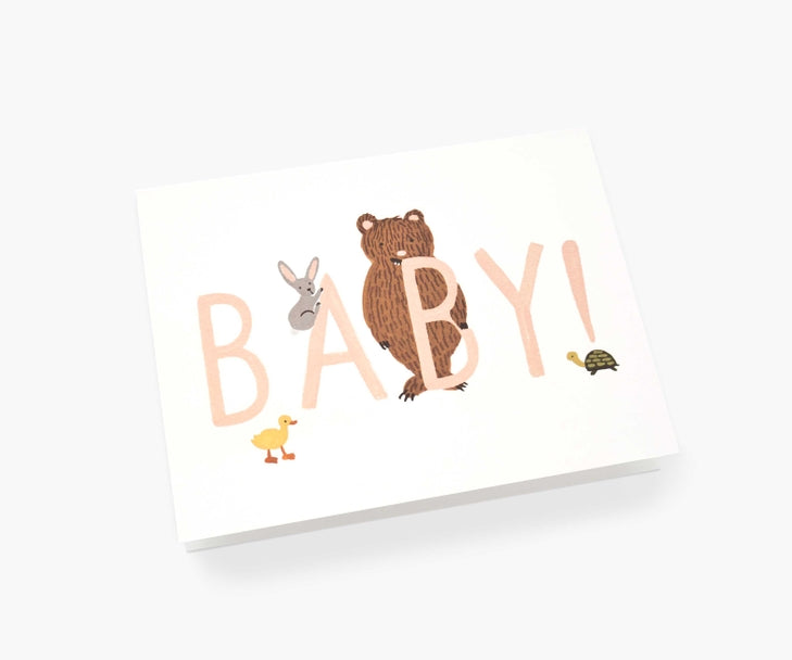Rifle Paper Co. "Baby!" Card (Peach)