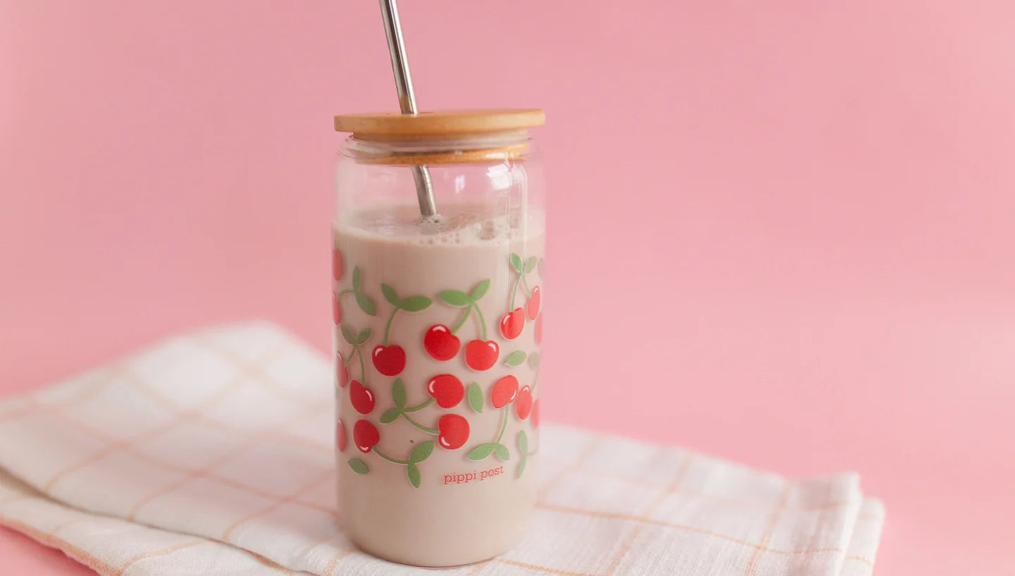 Pippi Post "Cherries" Glass Can