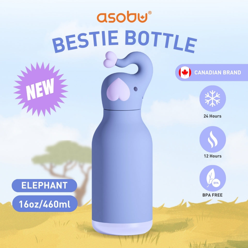 ASOBU Bestie Water Bottle -Elephant