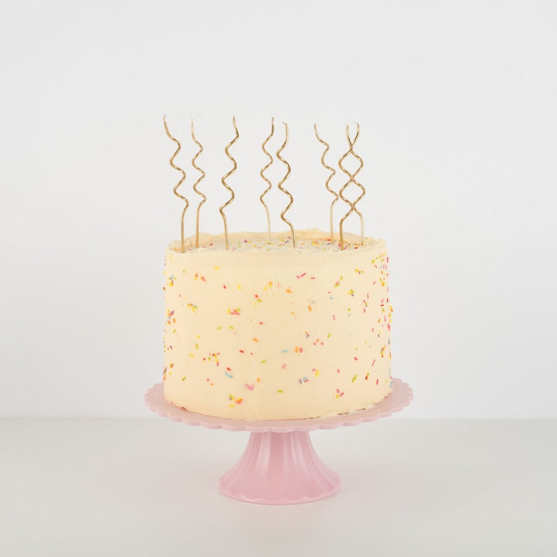 Meri Meri Gold Swirly Candles- Box of 16