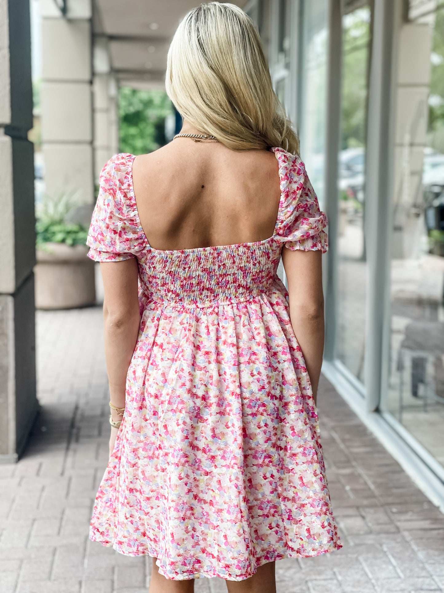 Meet Me in Santorini "Sadie" Princess Dress-Pink Paintbrush