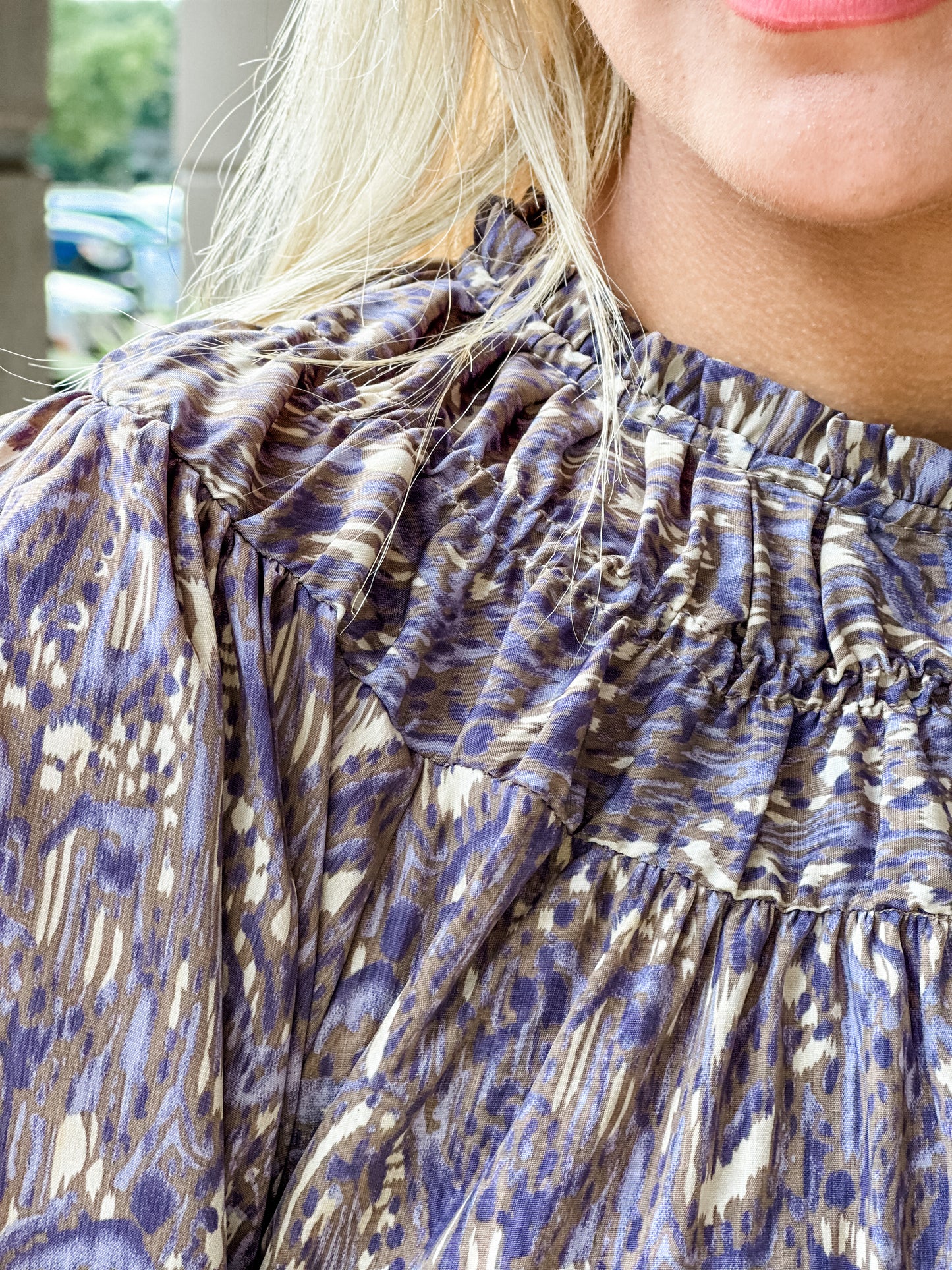 THML Mystic Long Sleeve Blouse-Grey