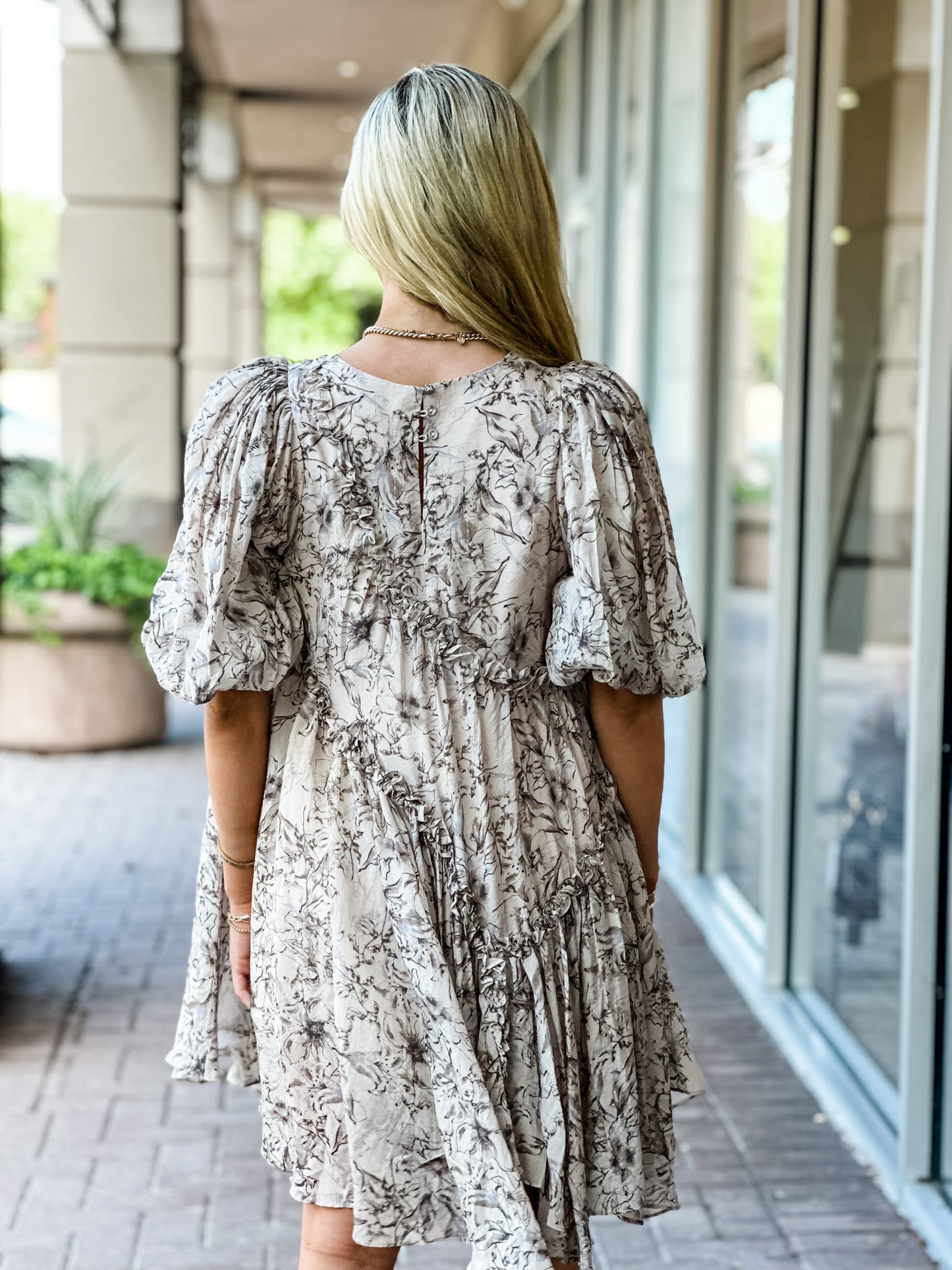 Sofie The Label “Zinta” Floral Mini Dress - Natural