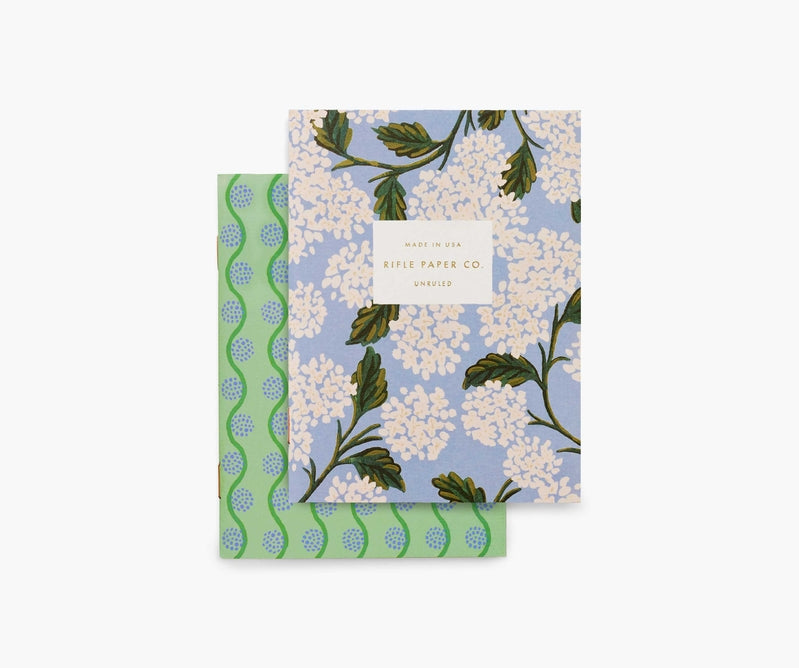 Rifle Paper Co. "Hydrangea" Pocket Notebook Set (Set of 2)