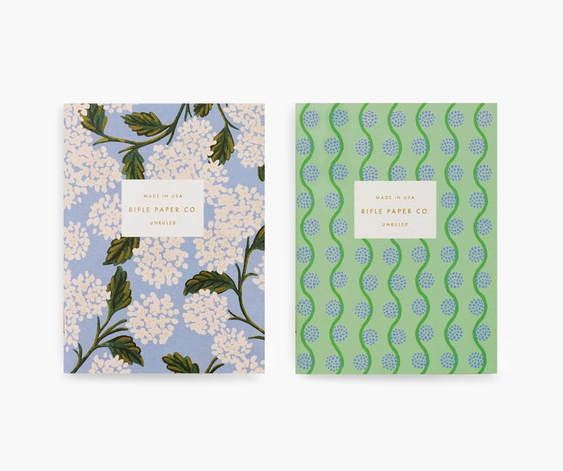 Rifle Paper Co. "Hydrangea" Pocket Notebook Set (Set of 2)