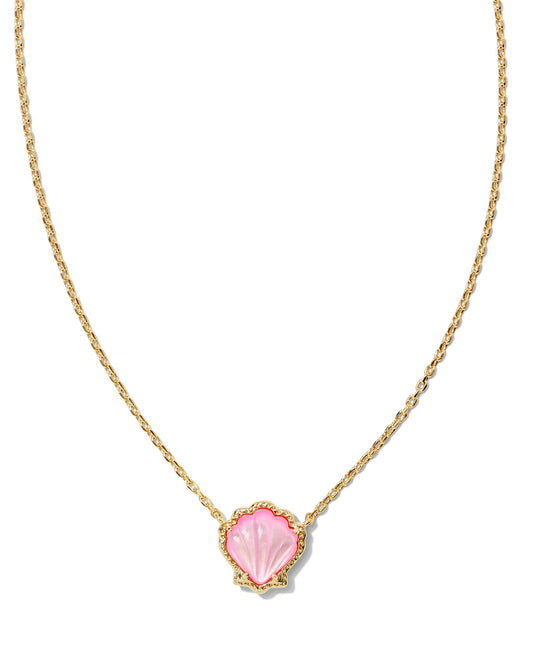 Kendra Scott Brynne Shell Pendant Necklace-Gold Blush MOP