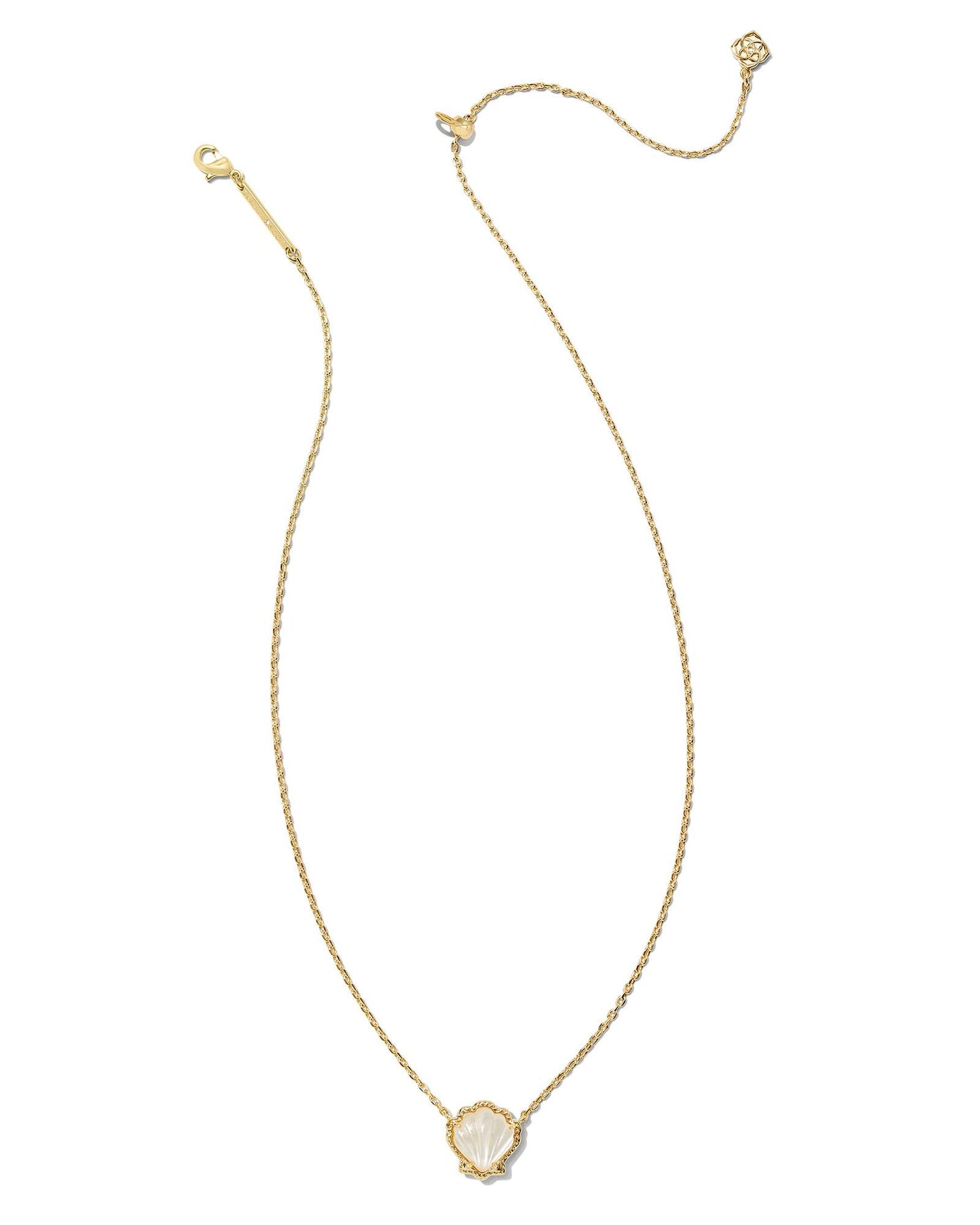 Kendra Scott Brynne Shell Pendant Necklace-Gold Ivory MOP