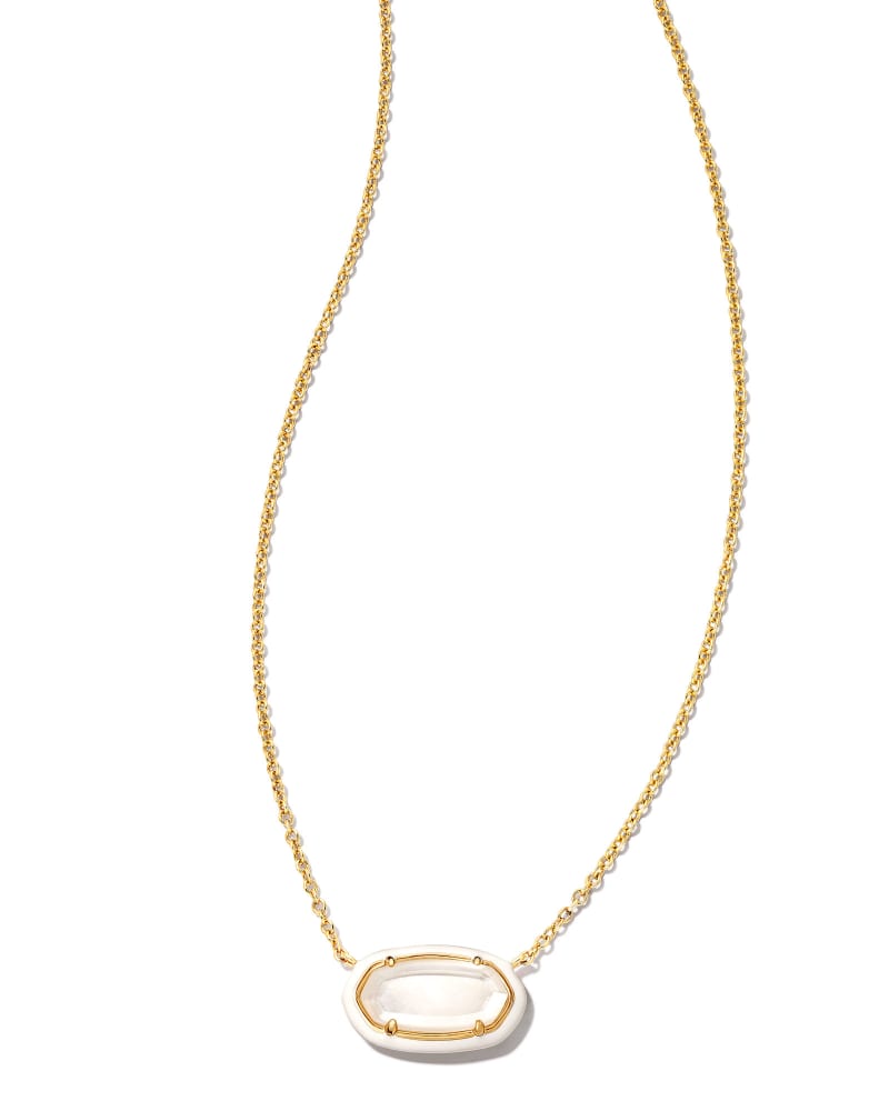 Kendra Scott Elisa Enamel Frame Short Pendant Necklace- 3 Colors