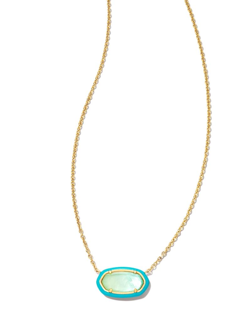 Kendra Scott Elisa Enamel Frame Short Pendant Necklace- 3 Colors