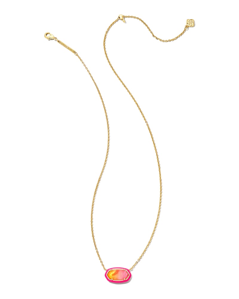 Kendra Scott Elisa Enamel Frame Short Pendant Necklace- 3 Colors