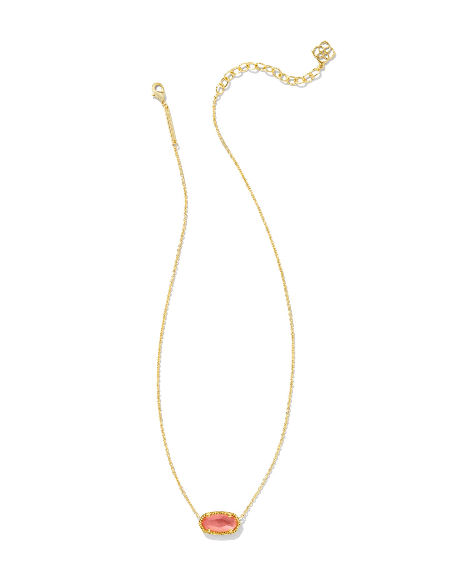 Kendra Scott Elisa Necklace-Gold Coral Pink MOP