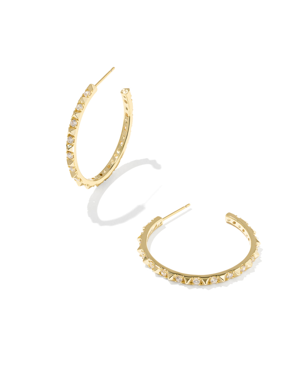 Kendra Scott Fate Hoop-Gold/White CZ