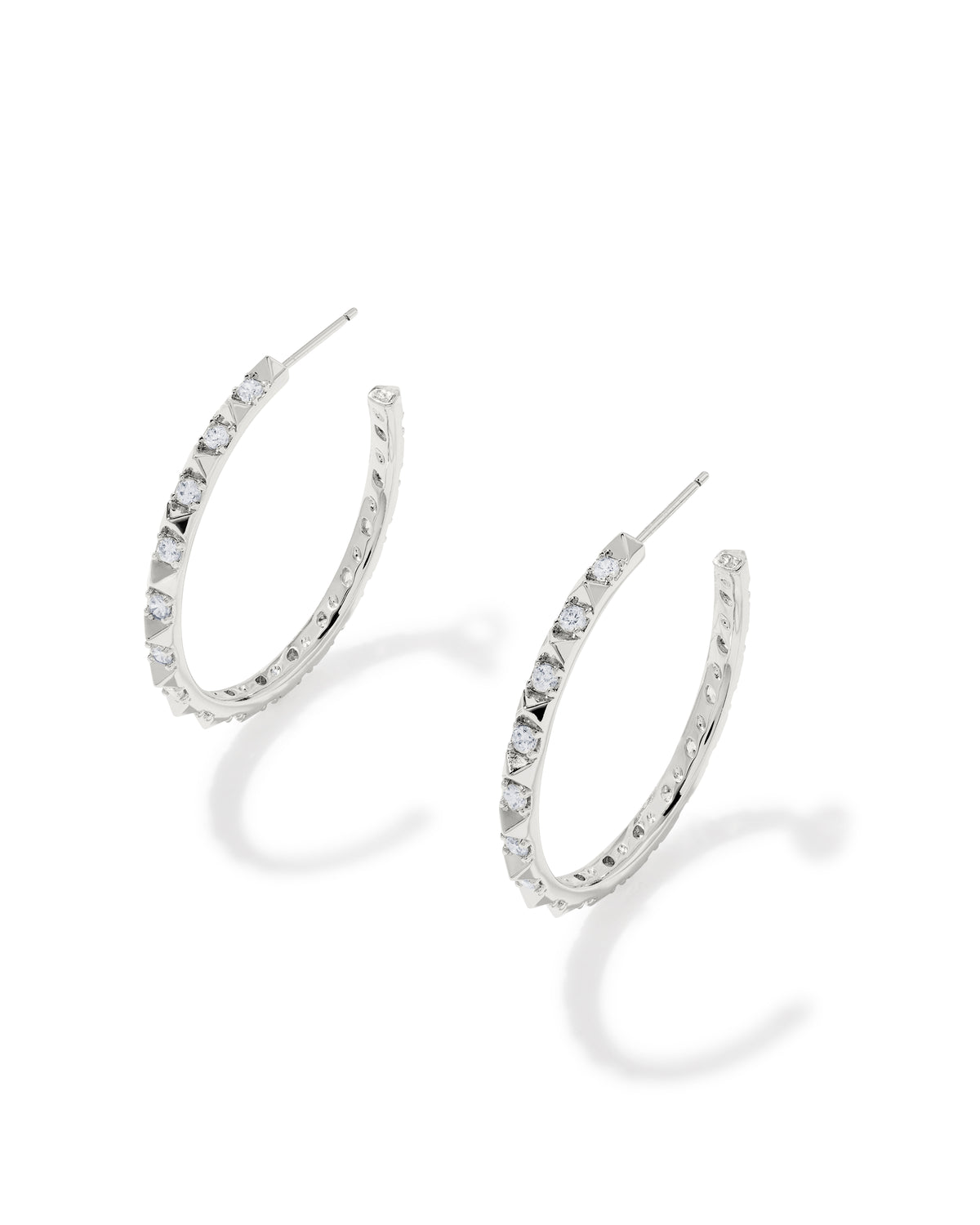 Kendra Scott Fate Hoop-Silver/White