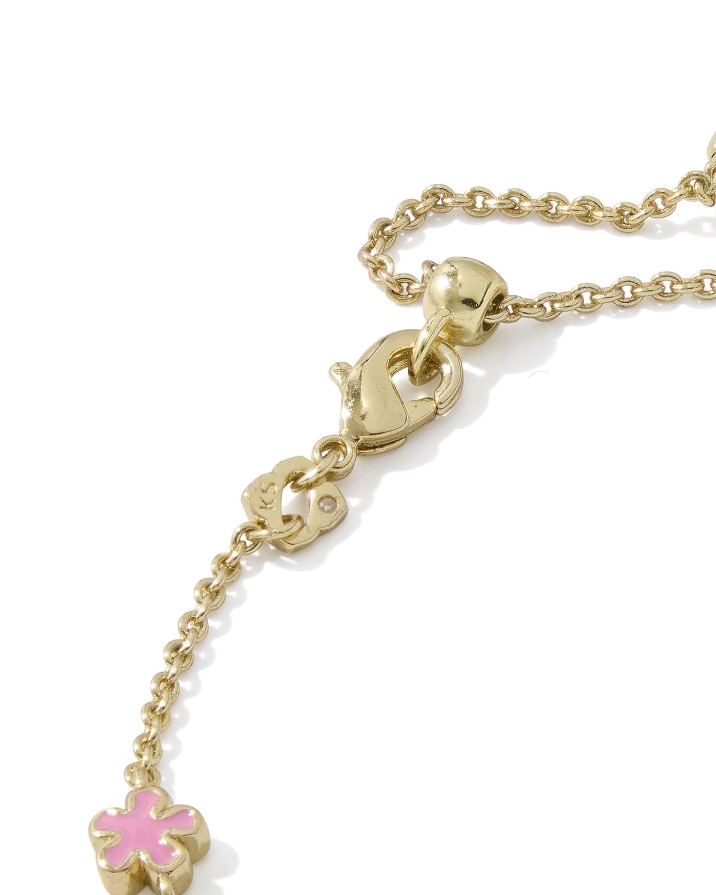 Kendra Scott Jane Delicate Chain Bracelet - Gold Dark Pink Enamel