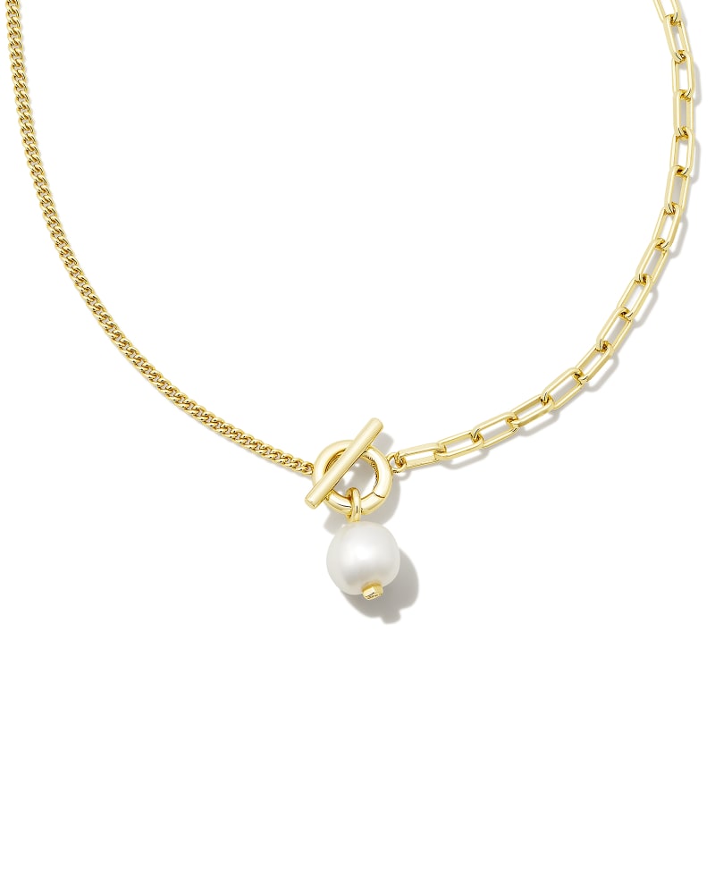 Kendra Scott Leighton Pearl Chain Necklace- 2 Colors