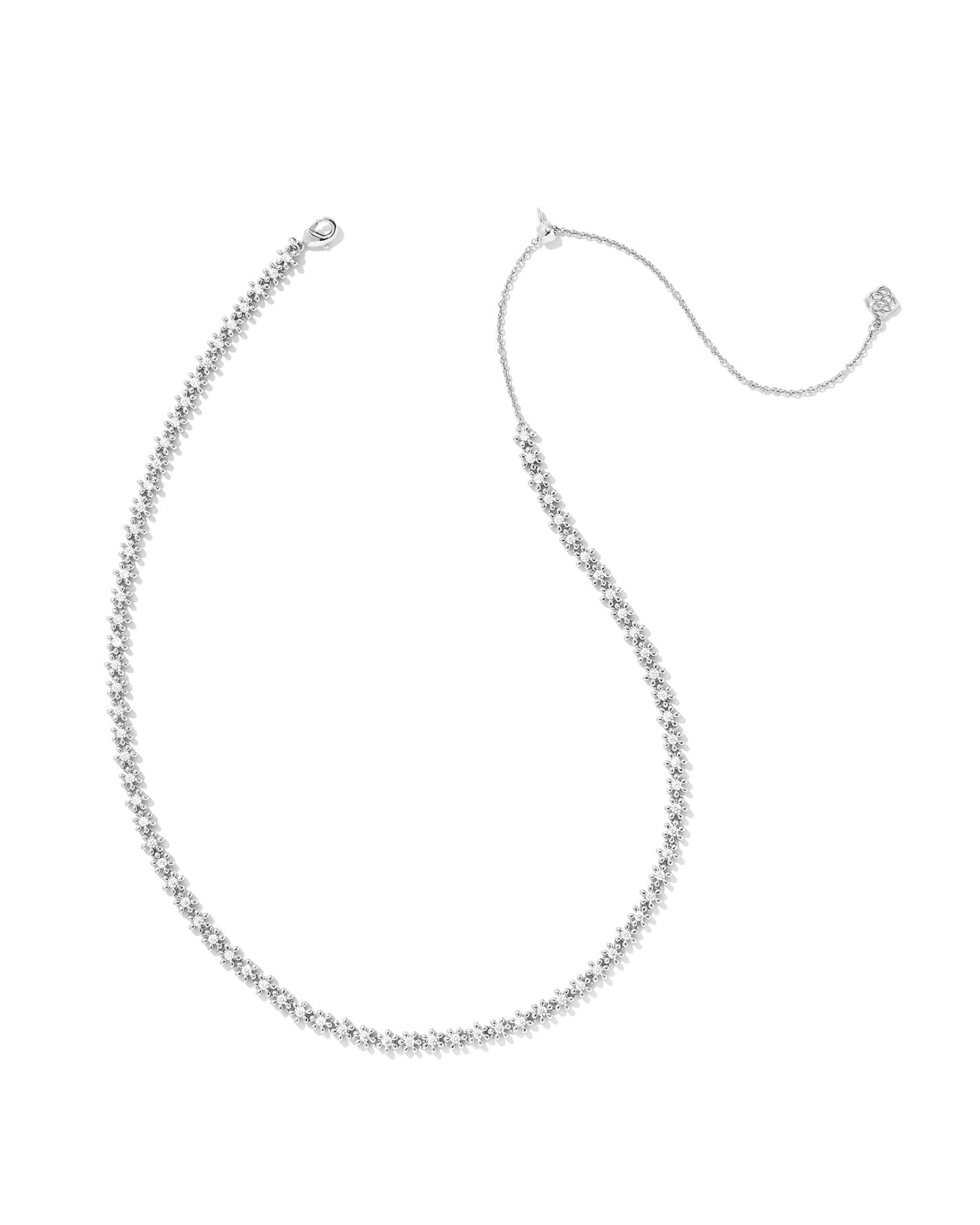 Kendra Scott Nydia Linear Earring - Silver White Crystal