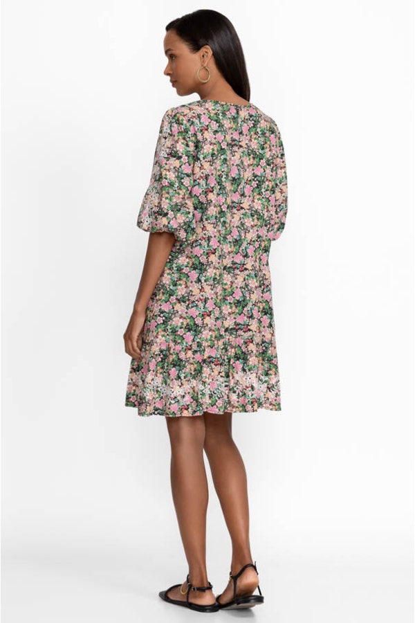 Johnny Was Rebekah Poplin Mini Dress-Multi