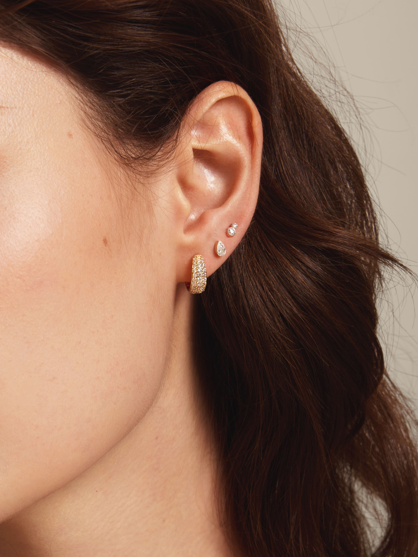 LeMel “Brooklyn CZ” Huggie Earrings