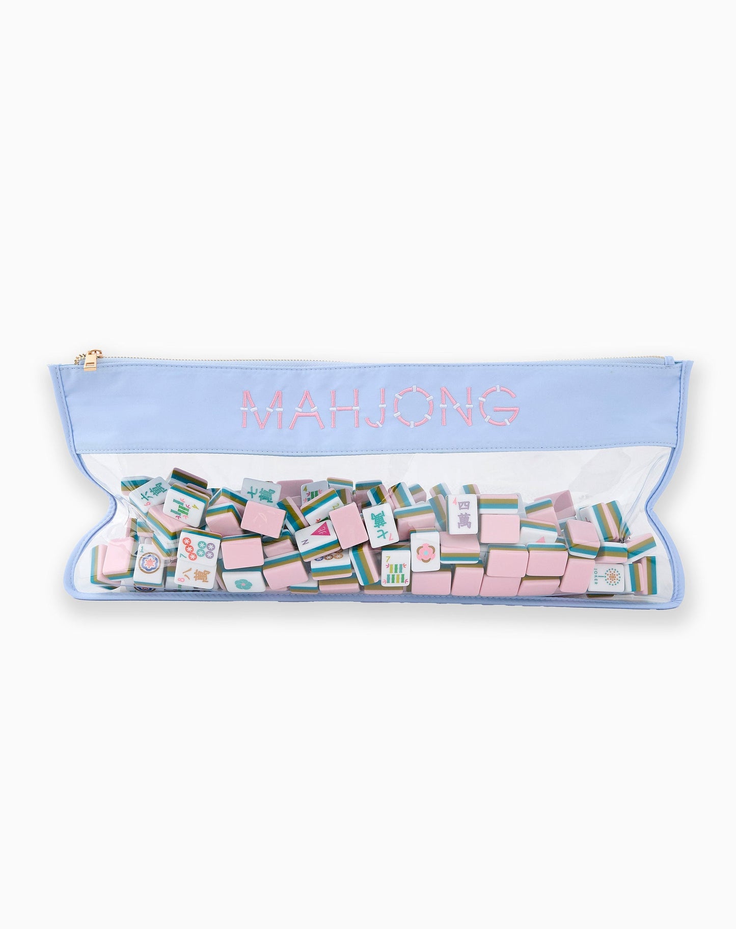 Oh My Mahjong Mahjong Bag-Light Blue Bamboo