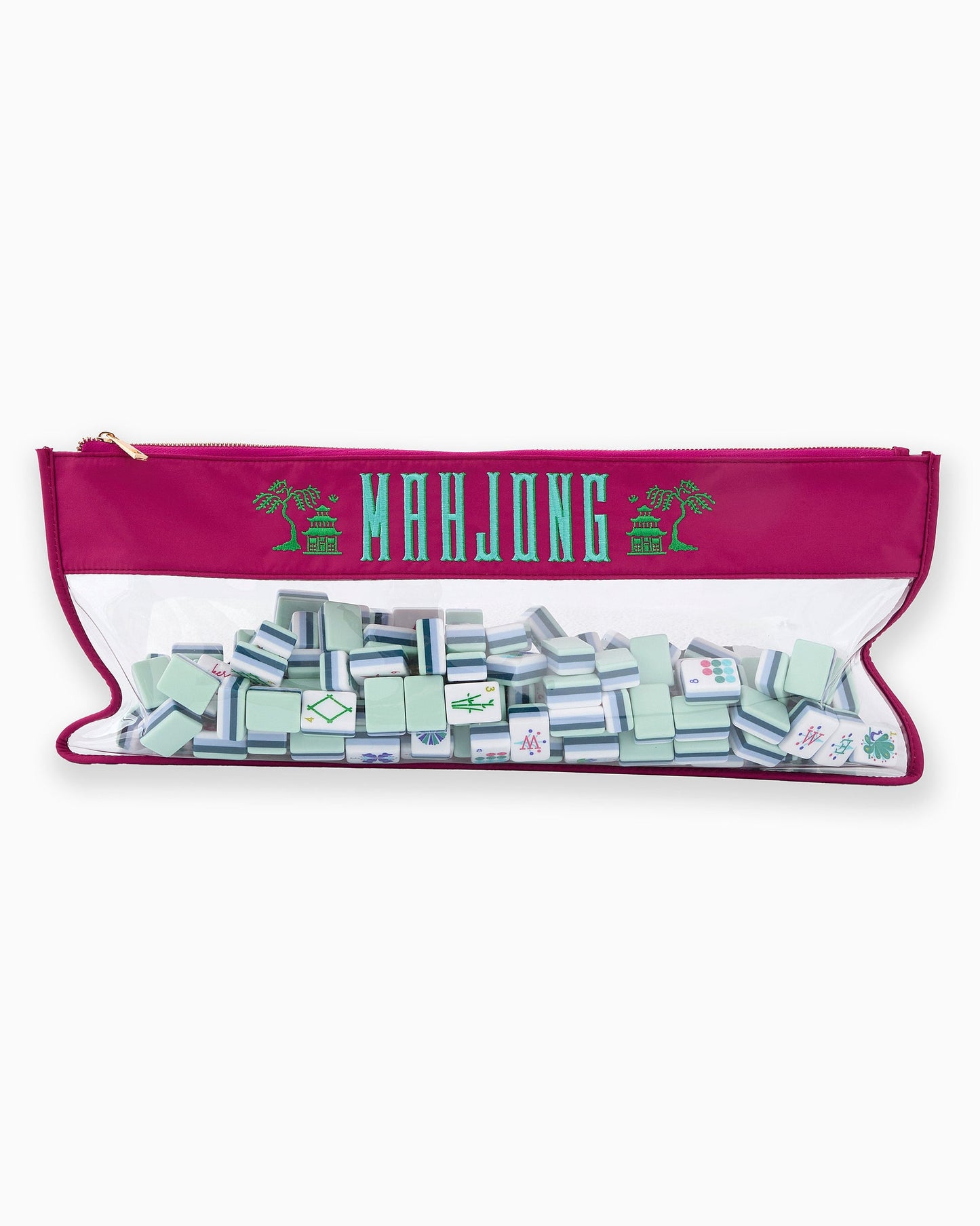 Oh My Mahjong Mahjong Bag-Magenta Pagoda