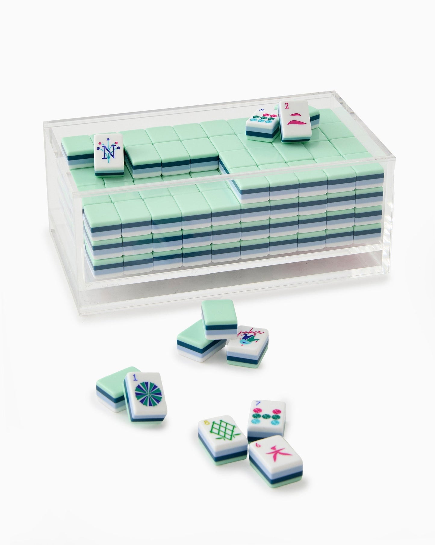 Oh My Mahjong Mahjong Acrylic Box - Clear Lid