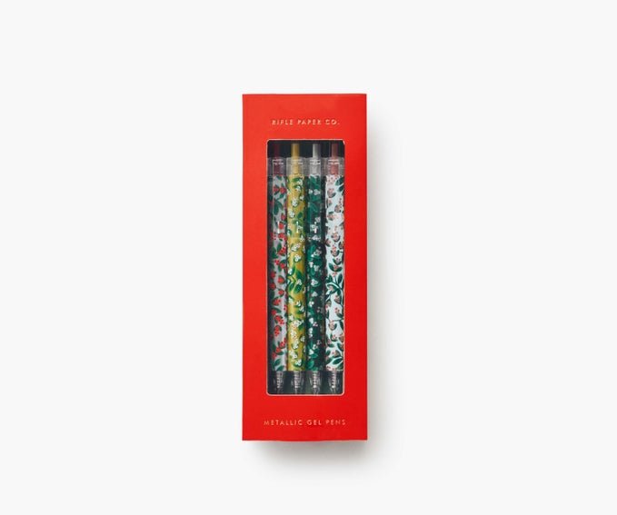 Rifle Paper Co. "Mistletoe" Metallic Gel Pen (Set of 4)