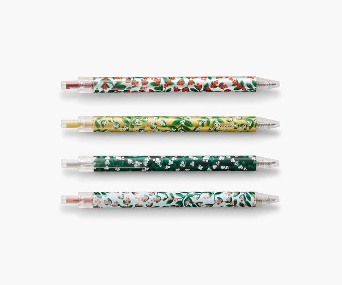 Rifle Paper Co. "Mistletoe" Metallic Gel Pen (Set of 4)