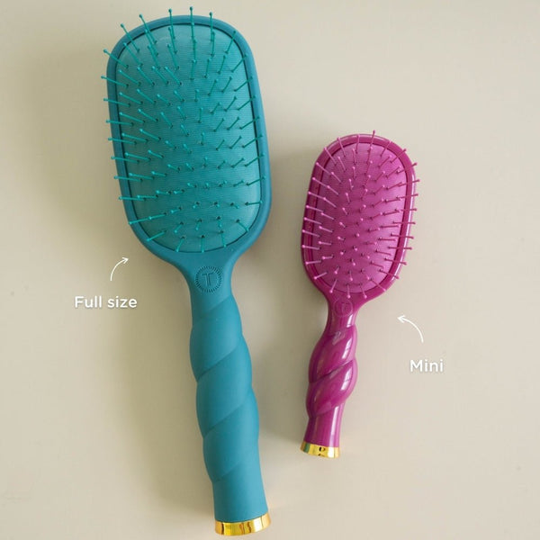 Teleties Mini Sized Detangler Hair Brush for Medium Hair – Mulberry