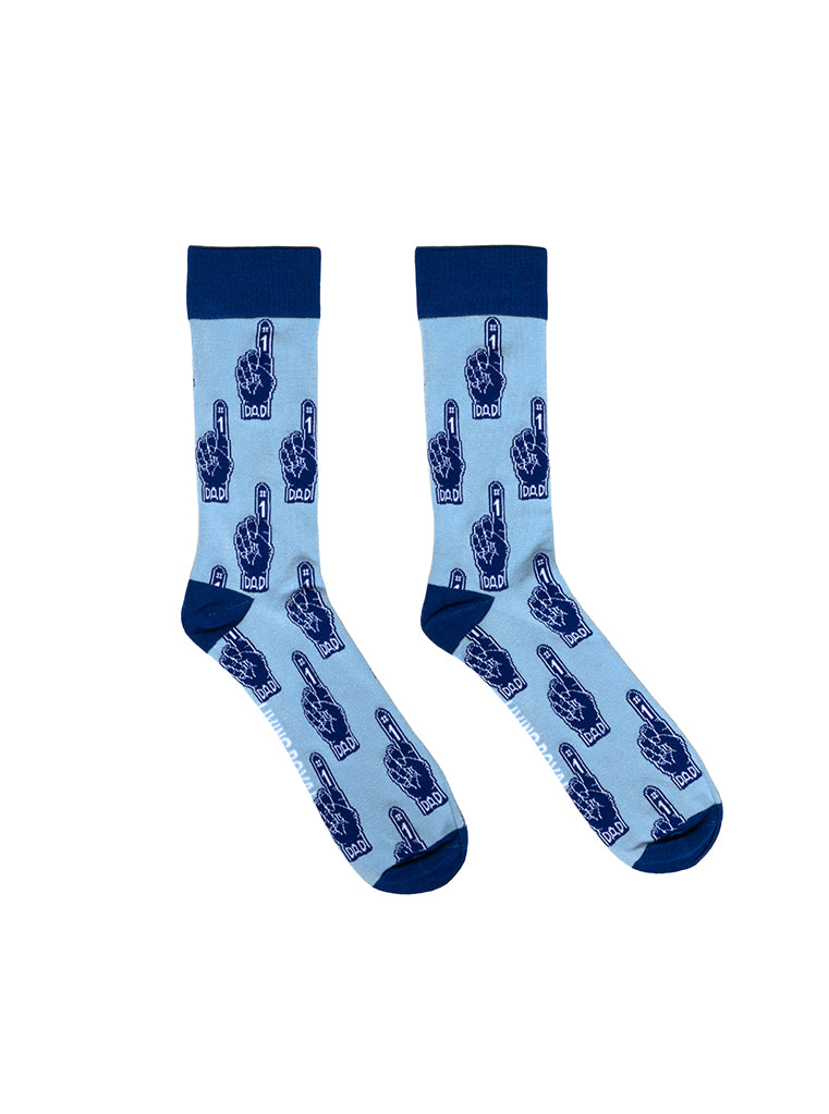 Living Royal Men's Bamboo Crew Socks-Number One Dad