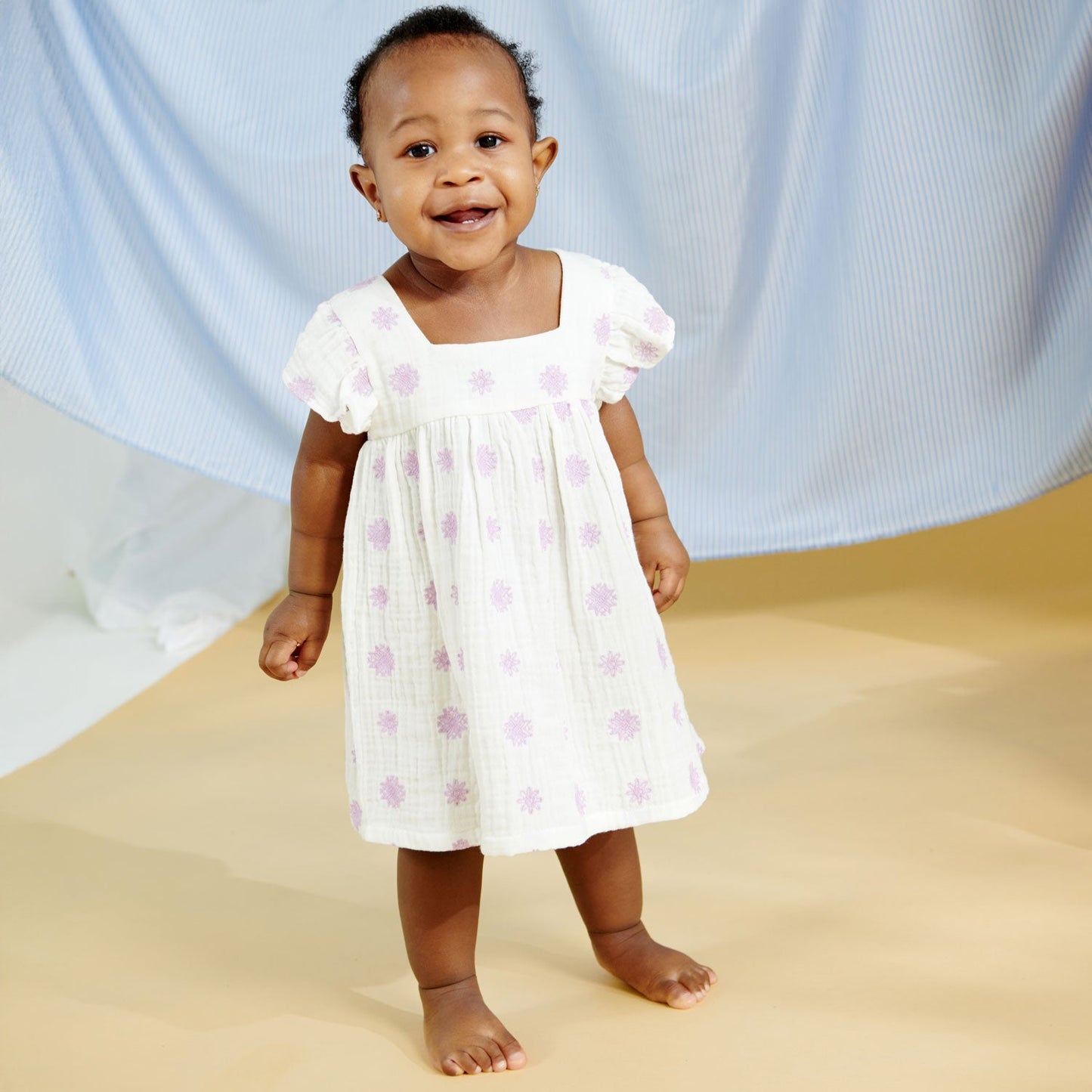 Magnetic Me "Playground Pals" Cotton Gauze Magnetic Easy Peasy Short Sleeve Dress