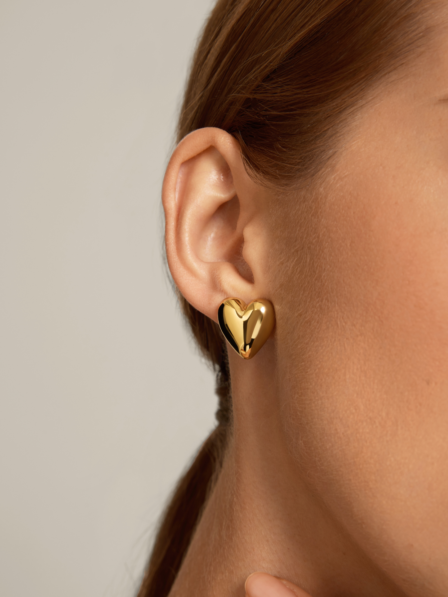 LeMel “Puffy Heart” Earrings-Gold