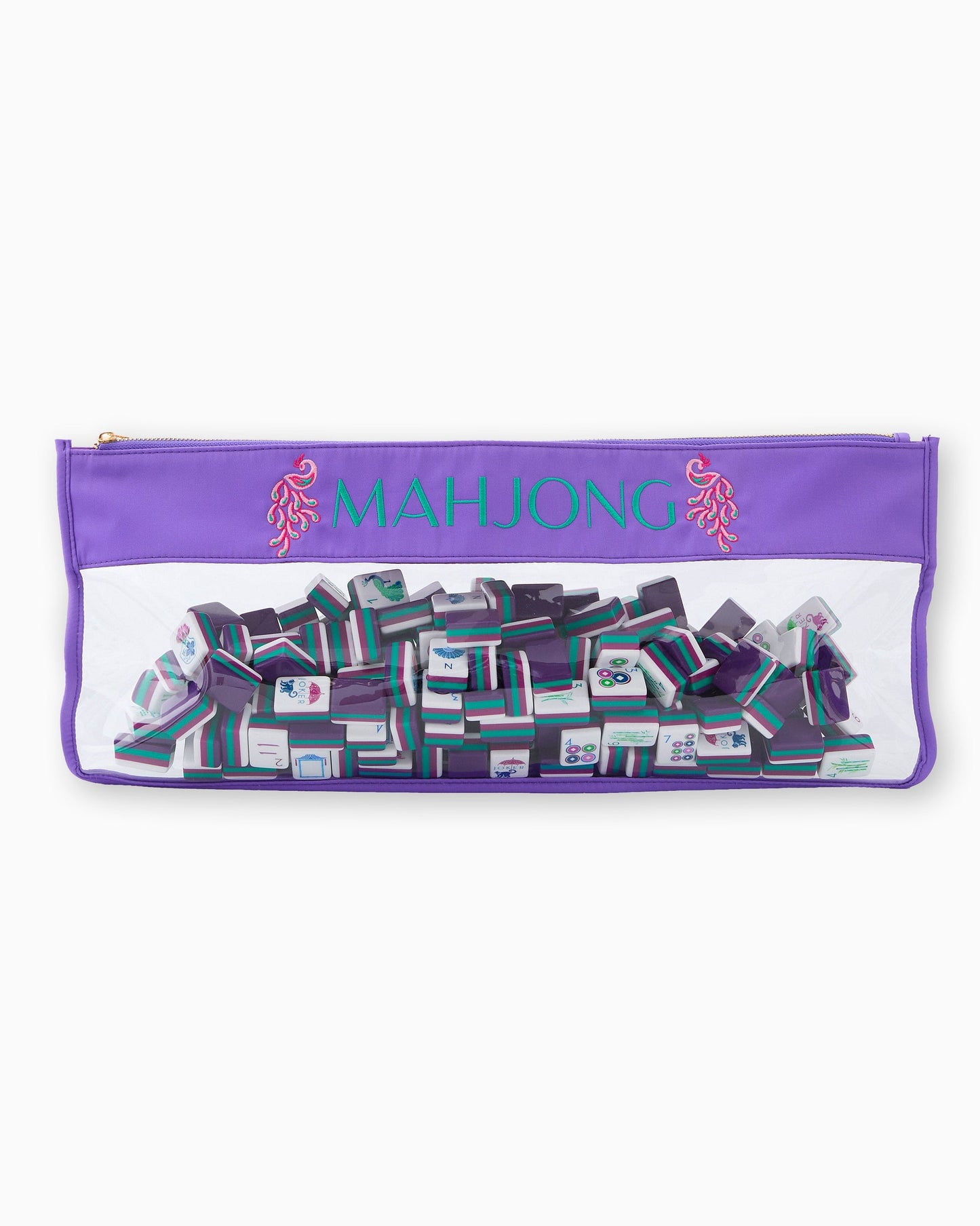 Oh My Mahjong Mahjong Bag-Purple Peacock
