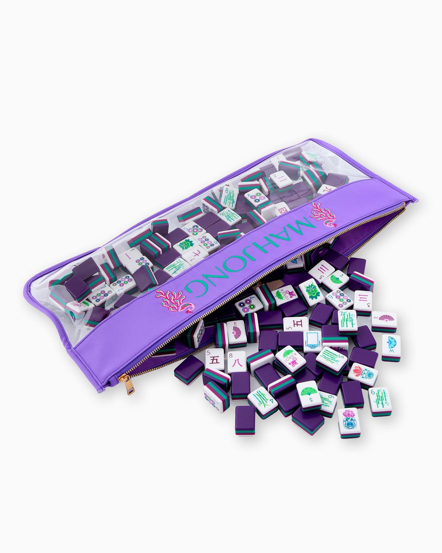 Oh My Mahjong Mahjong Bag-Purple Peacock