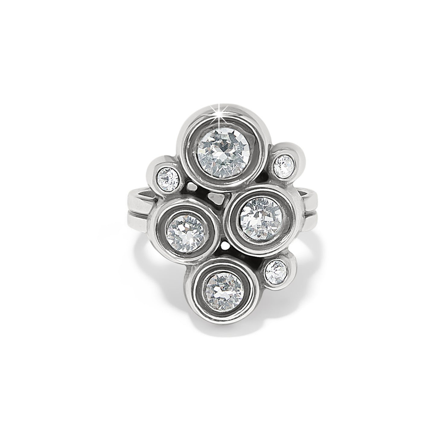 Brighton Constella Cluster Ring-Silver/Clear